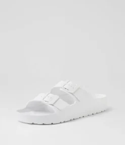 Women COLORADO Comfort|Flats-Palm S White Eva Sandals