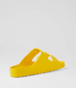 Women COLORADO Comfort|Flats-Palm S Yellow Eva Sandals