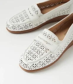 Women SUPERSOFT Comfort|Flats-Panie White Leather Flat Shoes