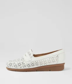 Women SUPERSOFT Comfort|Flats-Panie White Leather Flat Shoes