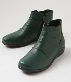 Women SUPERSOFT Boots|Comfort-Panka Forest Leather Elastic Ankle Boots