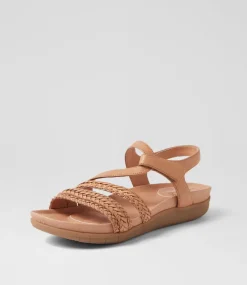 Women SUPERSOFT Comfort|Flats-Pansi Dark Tan Leather Sandals