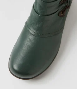 Women SUPERSOFT Boots|Comfort-Parisa Forest Brown Leather Ankle Boots
