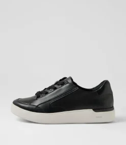 Women ROCKPORT Sneakers-Parissa Black Leather Sneakers
