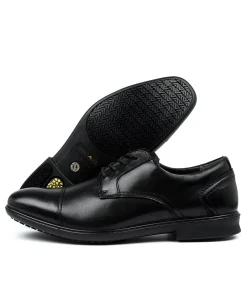 COLORADO Dress Shoes-Paul Black Leather Flat Shoes