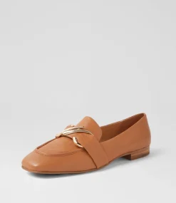 Women TOP END Flats|Loafers-Paydie Dark Tan Leather Loafers