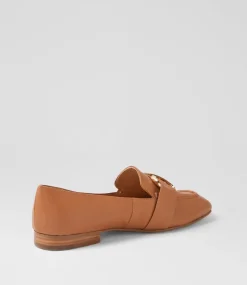 Women TOP END Flats|Loafers-Paydie Dark Tan Leather Loafers