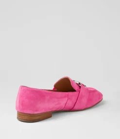 Women TOP END Flats|Loafers-Paydie Lipstick Suede Loafers