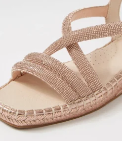 Women SUPERSOFT Comfort|Flats-Peacest Rose Gold Leather Sandals