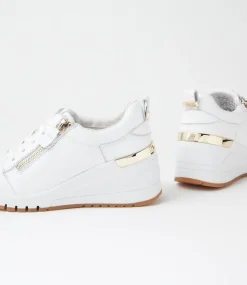 Women SUPERSOFT Comfort|Sneakers-Peaggae White Leather Sneakers
