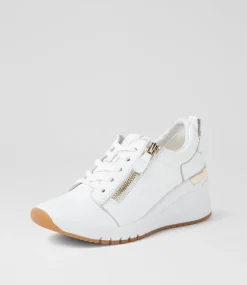 Women SUPERSOFT Comfort|Sneakers-Peaggae White Leather Sneakers
