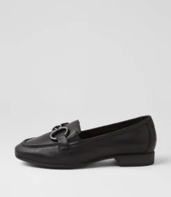 Women SUPERSOFT Comfort|Loafers-Pearli Black Leather Loafers
