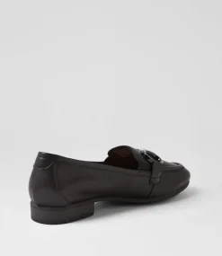 Women SUPERSOFT Comfort|Loafers-Pearli Black Leather Loafers