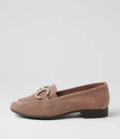 Women SUPERSOFT Flats|Comfort-Pearlis Taupe Nubuck Flat Shoes