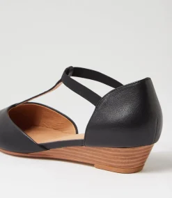 Women DIANA FERRARI Flats-Pepps Black Natural Leather Flat Shoes