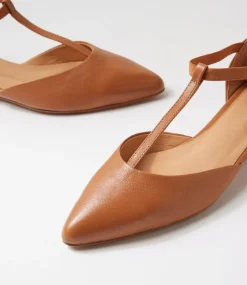 Women DIANA FERRARI Flats-Pepps Dark Tan Leather Flat Shoes