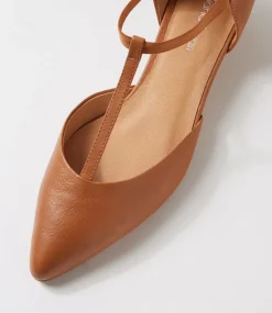 Women DIANA FERRARI Flats-Pepps Dark Tan Leather Flat Shoes