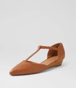 Women DIANA FERRARI Flats-Pepps Dark Tan Leather Flat Shoes