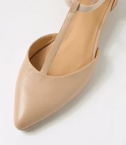 Women DIANA FERRARI Flats-Pepps Latte Natural Leather Flat Shoes