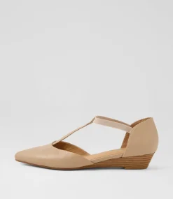 Women DIANA FERRARI Flats-Pepps Latte Natural Leather Flat Shoes