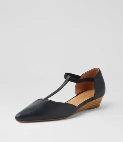 Women DIANA FERRARI Flats-Pepps Navy Natural Heel Leather Flat Shoes