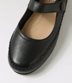 Women SUPERSOFT Comfort|Mary Janes-Peregrine Black Leather Flat Shoes