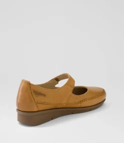 Women SUPERSOFT Comfort|Mary Janes-Peregrine New Tan Leather Flat Shoes