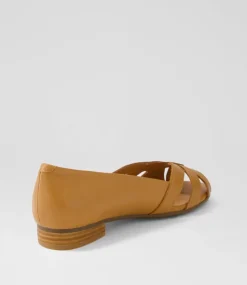 Women SUPERSOFT Comfort|Flats-Petise Dark Tan Leather Ballet Flats