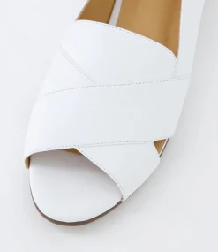 Women SUPERSOFT Flats-Petunia White Leather Flat Shoes