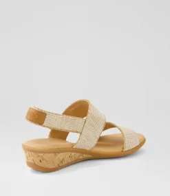 Women SUPERSOFT Heels|Sandals-Phaedra Natural Fabric Sandals