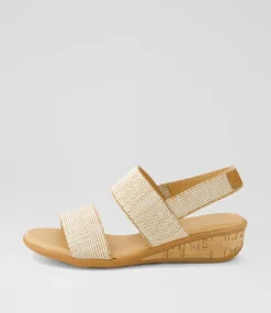 Women SUPERSOFT Heels|Sandals-Phaedra Natural Fabric Sandals