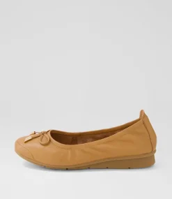 Women SUPERSOFT Comfort|Flats-Phillipe Dark Tan Leather Flat Shoes