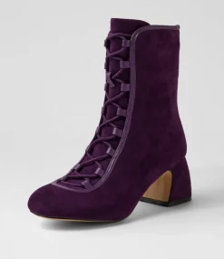 Women I LOVE BILLY Boots|Heels-Pimmie Purple Microsuede Heels
