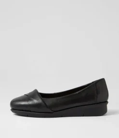 Women SUPERSOFT Comfort|Flats-POSH SU BLACK LEATHER