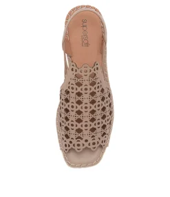 Women SUPERSOFT Comfort|Espadrilles-Precho Dark Taupe Leather Sandals