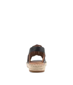 Women SUPERSOFT Comfort|Wedges-Precho Navy Leather Espadrilles
