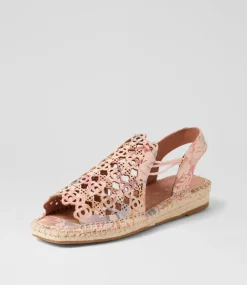 Women SUPERSOFT Comfort|Espadrilles-Precho Pastel Floral Leather Sandals