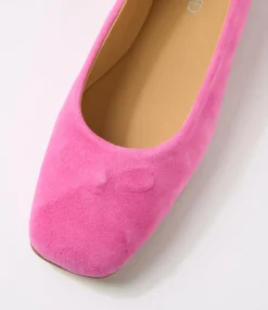 Women TOP END Flats-Prella Lipstick Suede Ballet Flats