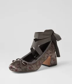 Women I LOVE BILLY Heels-Princesca Slate Haze Satin Heels