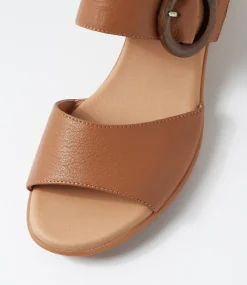 Women SUPERSOFT Heels|Sandals-Princie Dark Tan Leather Sandals