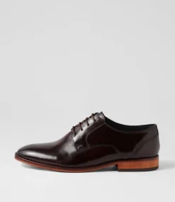 COLORADO CRAFTSMAN Dress Shoes-Privado Brown Leather Lace Up Flats