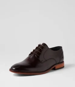 COLORADO CRAFTSMAN Dress Shoes-Privado Brown Leather Lace Up Flats