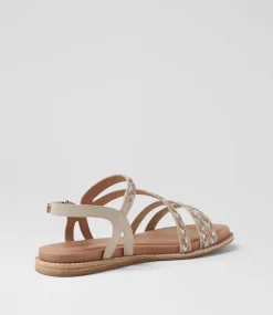 Women SUPERSOFT Comfort|Flats-Quaid Almond Leather Sandals