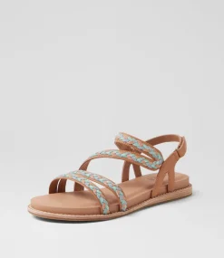 Women SUPERSOFT Comfort|Flats-Quaid Camel Leather Sandals