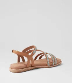 Women SUPERSOFT Comfort|Flats-Quaid Camel Leather Sandals