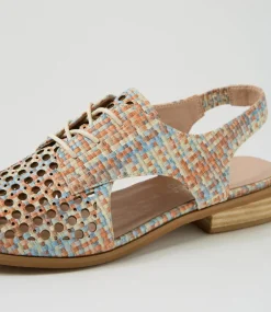 Women I LOVE BILLY Flats-Quibblet Tan Hatch Flat Shoes