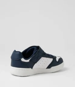 SKECHERS Sport School Shoes-Quick Street Toddler Navy White Sneakers