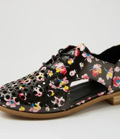 Women I LOVE BILLY Flats-Quietly Black Floral Flat Shoes