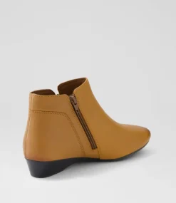 Women SUPERSOFT Boots|Comfort-Raelynn New Tan Leather Ankle Boots