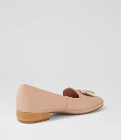 Women DIANA FERRARI Loafers|Flats-Ranne Dark Nude Rose Gold Leather Loafers